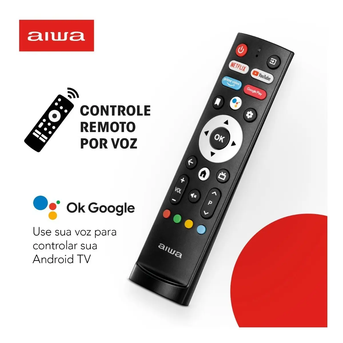 Controle remoto AIWA com comando de voz